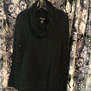 Black Large Turtleneck Sweater Dress